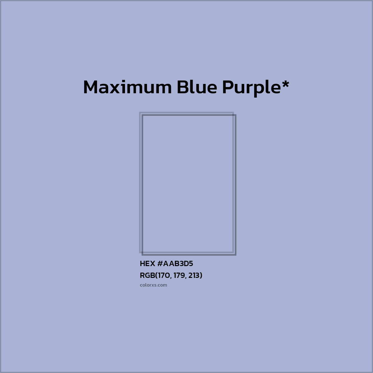 HEX #AAB3D5 Color Name, Color Code, Palettes, Similar Paints, Images