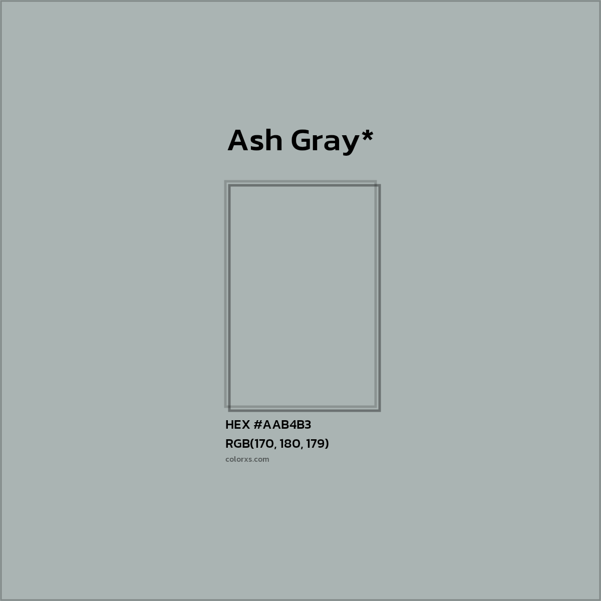 HEX #AAB4B3 Color Name, Color Code, Palettes, Similar Paints, Images
