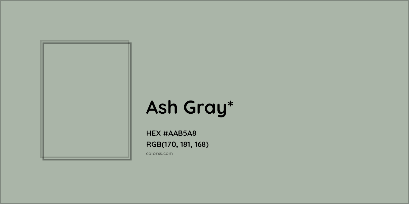 HEX #AAB5A8 Color Name, Color Code, Palettes, Similar Paints, Images