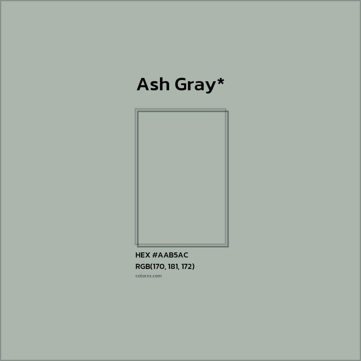 HEX #AAB5AC Color Name, Color Code, Palettes, Similar Paints, Images