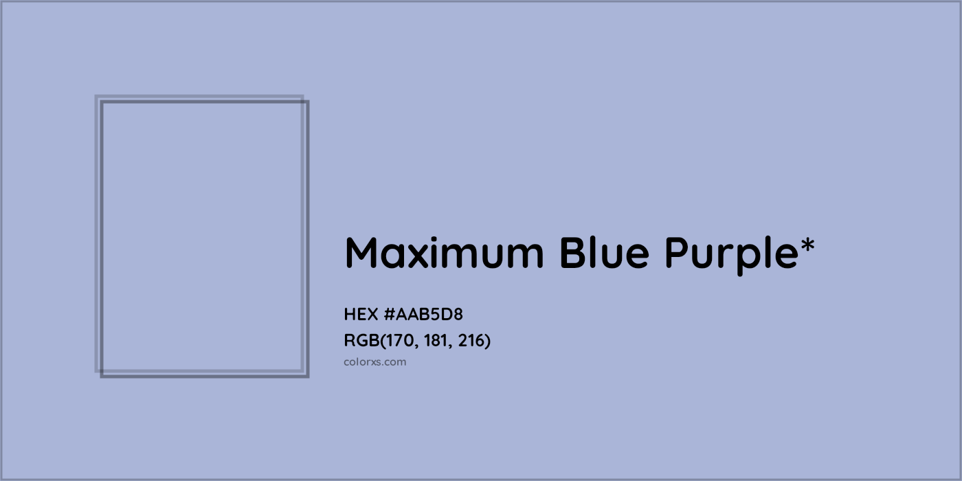 HEX #AAB5D8 Color Name, Color Code, Palettes, Similar Paints, Images