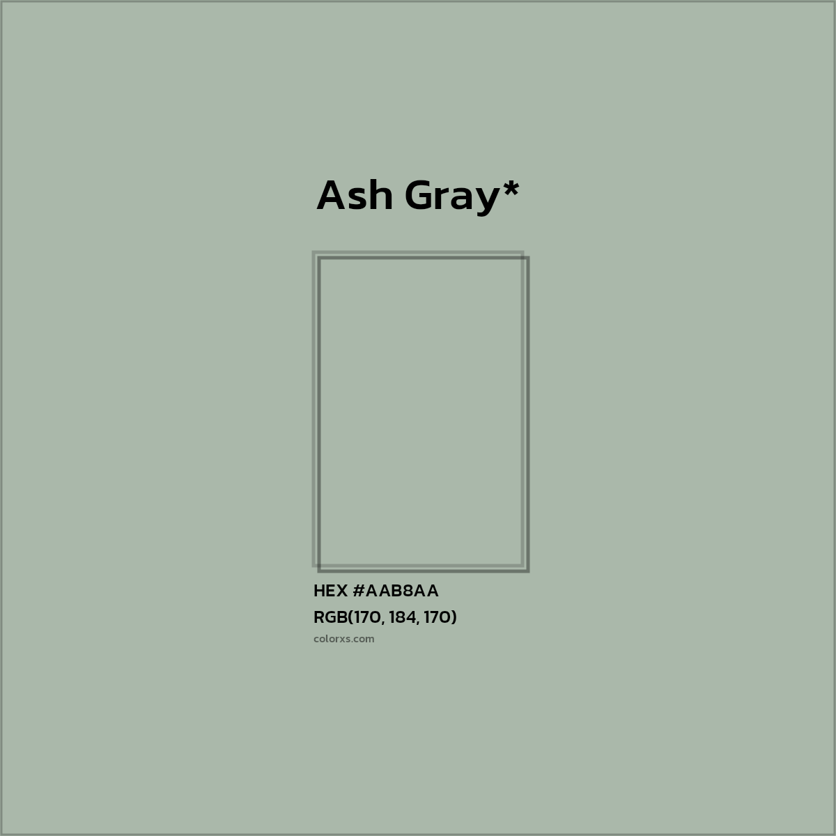 HEX #AAB8AA Color Name, Color Code, Palettes, Similar Paints, Images