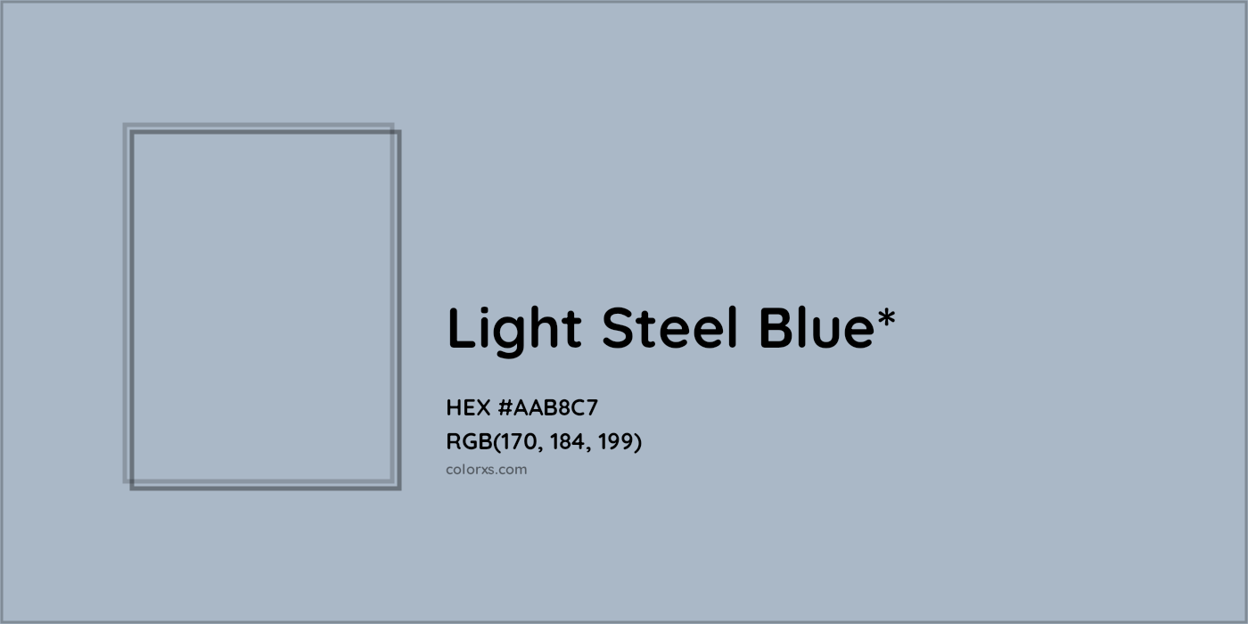 HEX #AAB8C7 Color Name, Color Code, Palettes, Similar Paints, Images