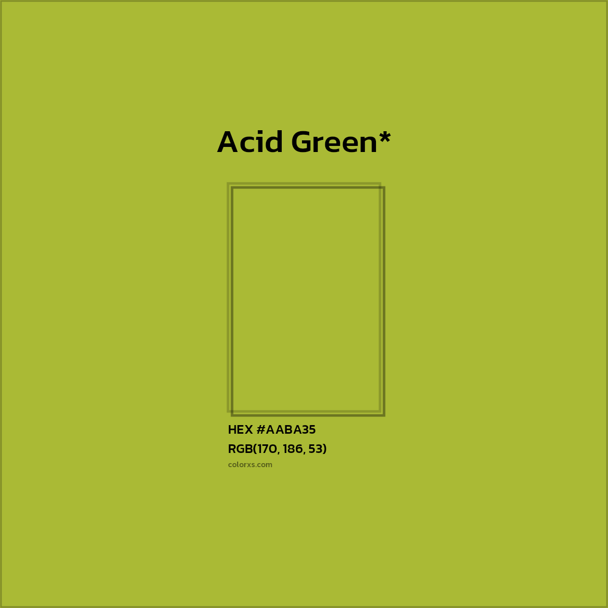 HEX #AABA35 Color Name, Color Code, Palettes, Similar Paints, Images