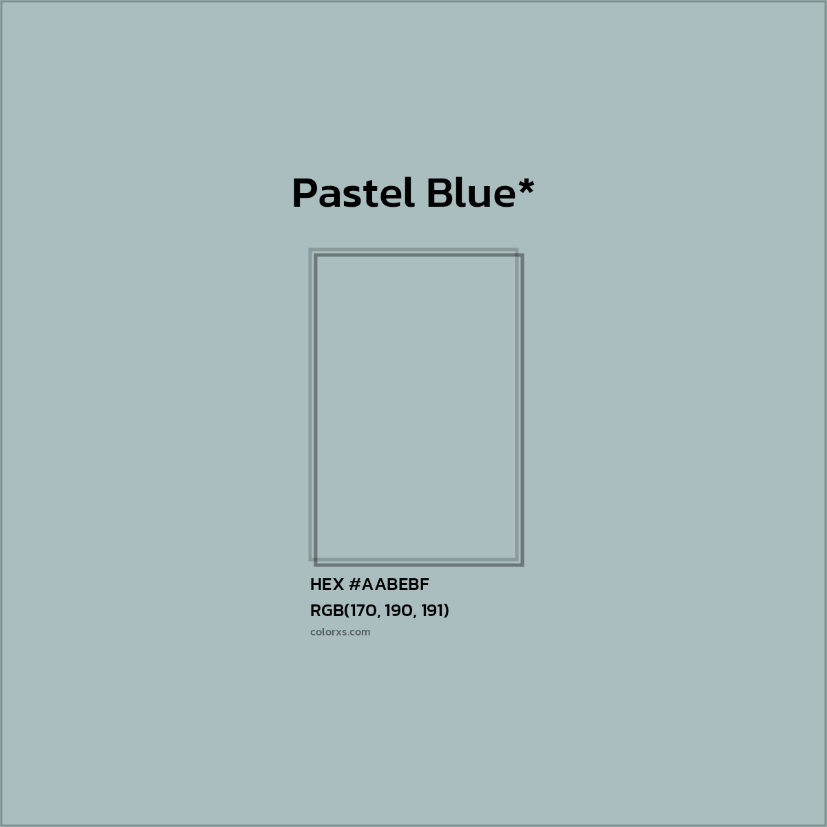 HEX #AABEBF Color Name, Color Code, Palettes, Similar Paints, Images