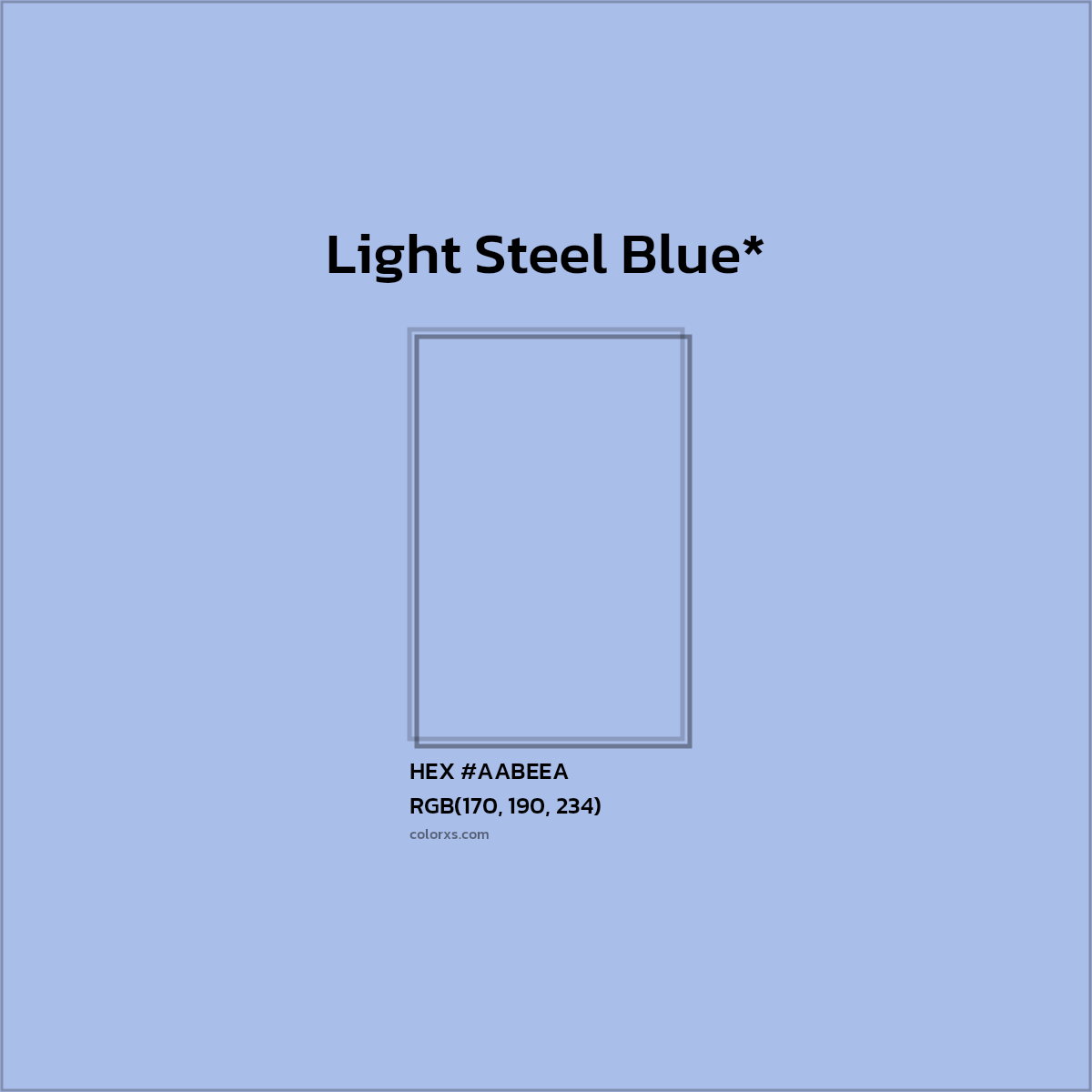 HEX #AABEEA Color Name, Color Code, Palettes, Similar Paints, Images