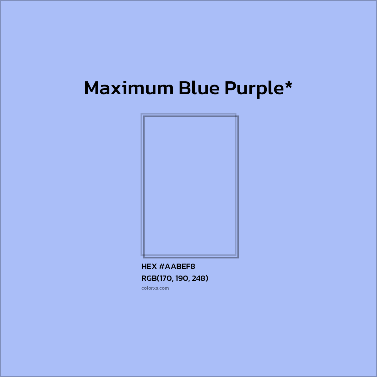 HEX #AABEF8 Color Name, Color Code, Palettes, Similar Paints, Images