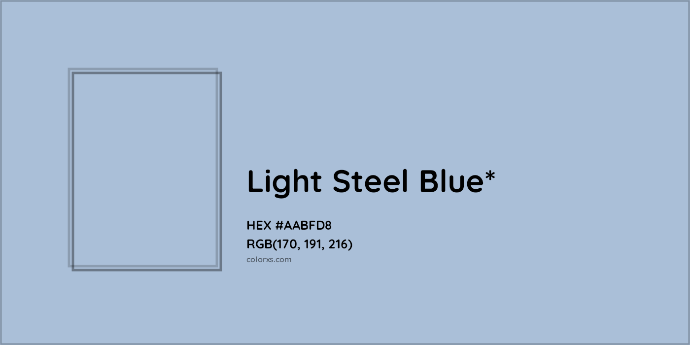 HEX #AABFD8 Color Name, Color Code, Palettes, Similar Paints, Images