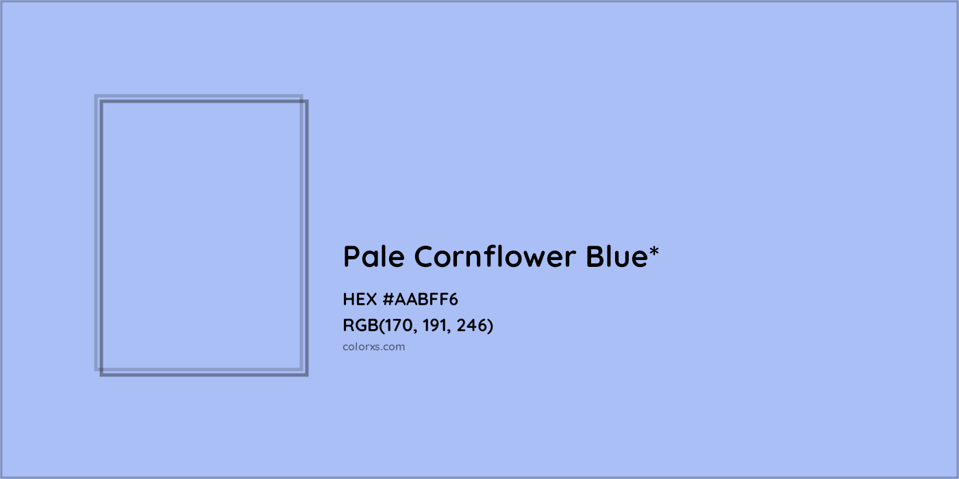 HEX #AABFF6 Color Name, Color Code, Palettes, Similar Paints, Images