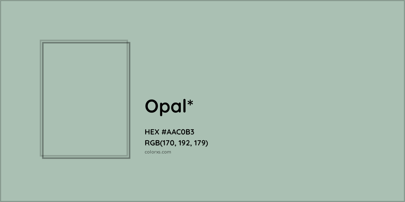 HEX #AAC0B3 Color Name, Color Code, Palettes, Similar Paints, Images