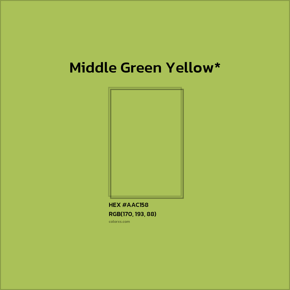 HEX #AAC158 Color Name, Color Code, Palettes, Similar Paints, Images