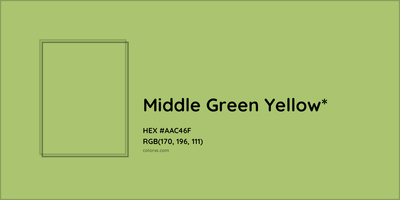 HEX #AAC46F Color Name, Color Code, Palettes, Similar Paints, Images