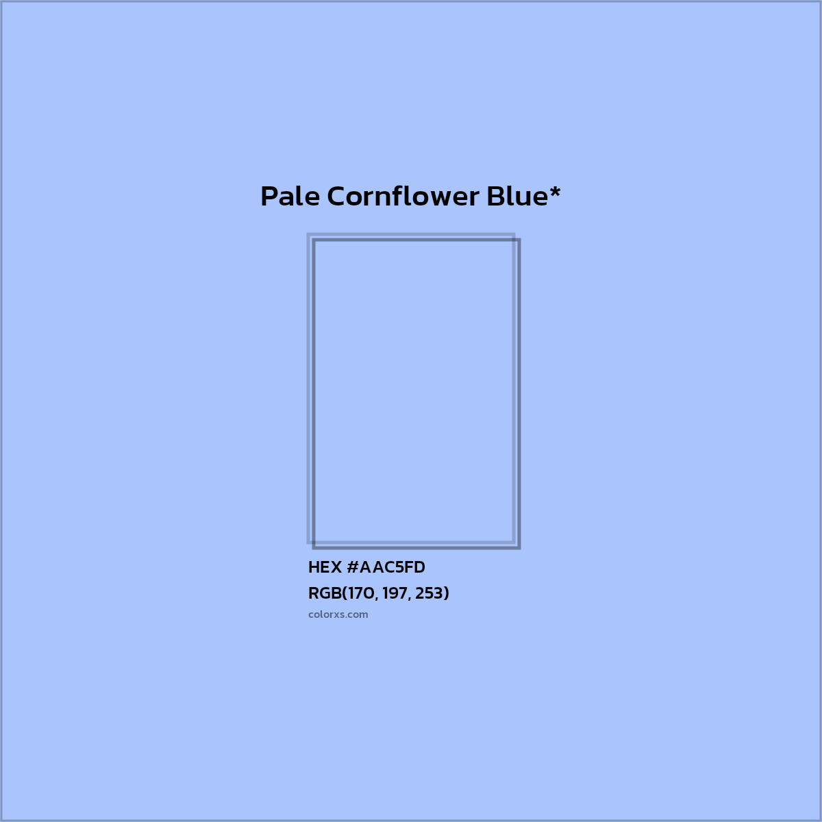 HEX #AAC5FD Color Name, Color Code, Palettes, Similar Paints, Images