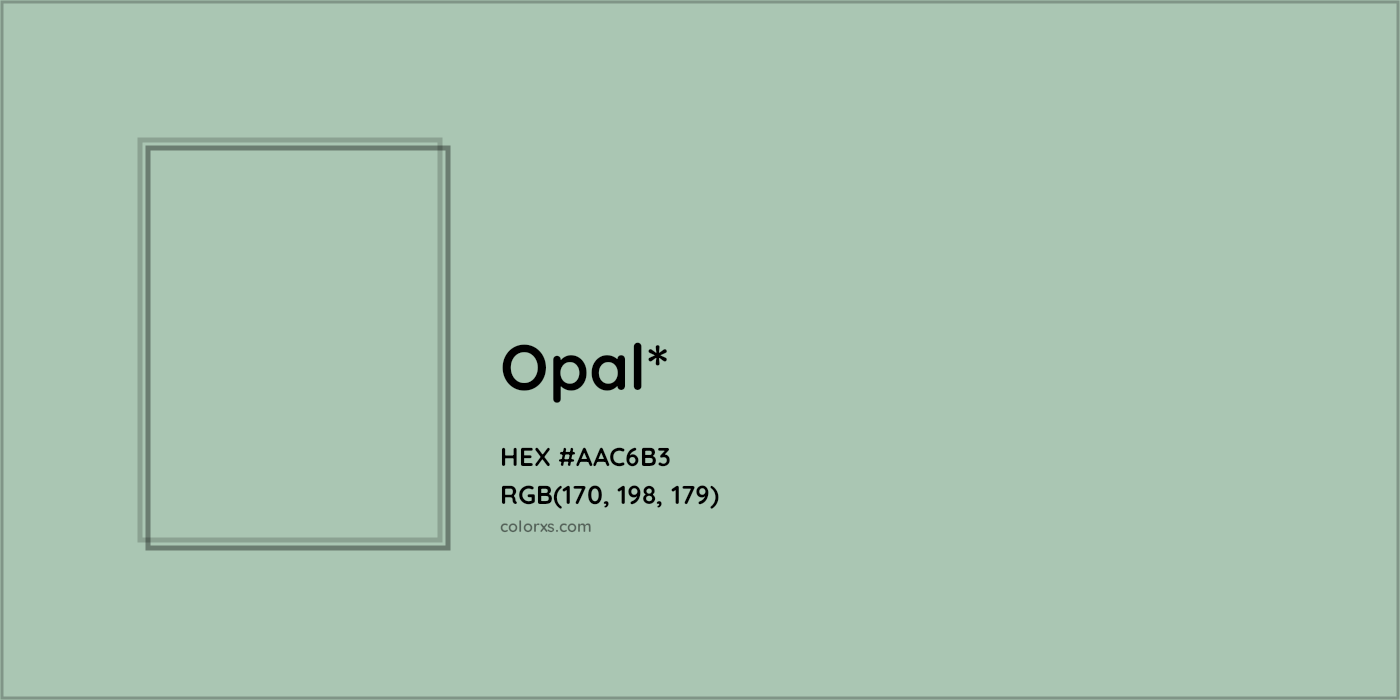 HEX #AAC6B3 Color Name, Color Code, Palettes, Similar Paints, Images