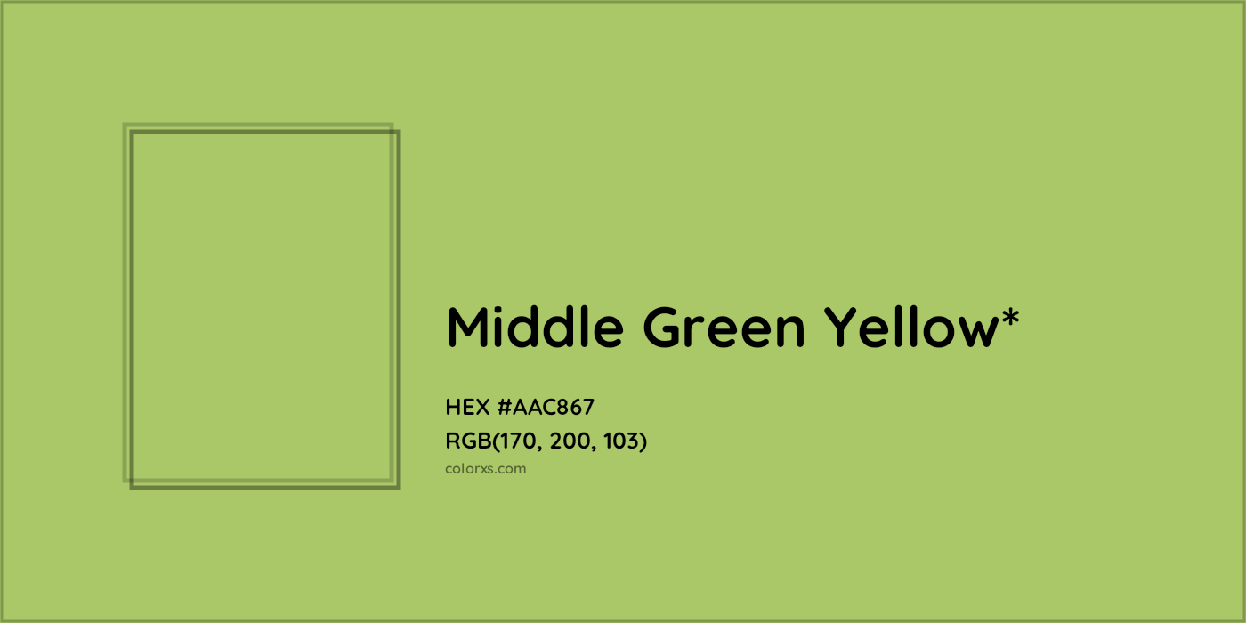 HEX #AAC867 Color Name, Color Code, Palettes, Similar Paints, Images