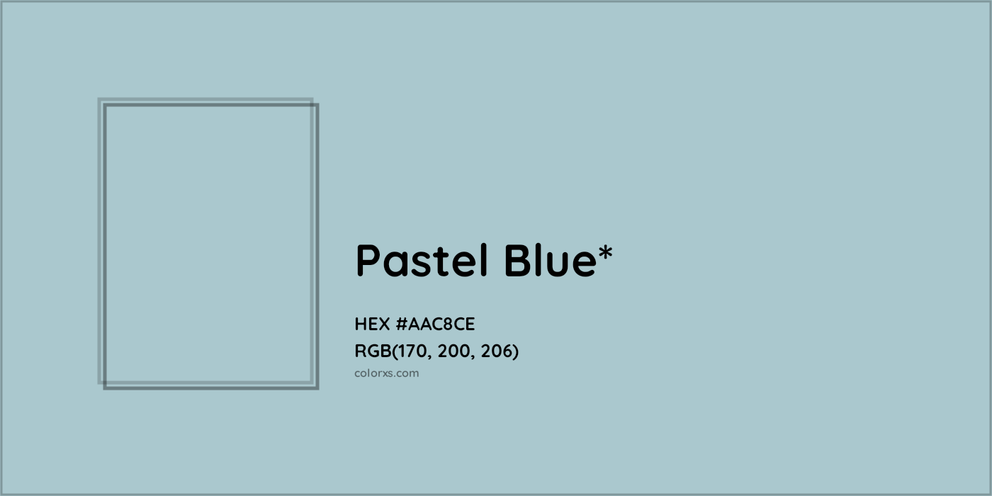 HEX #AAC8CE Color Name, Color Code, Palettes, Similar Paints, Images