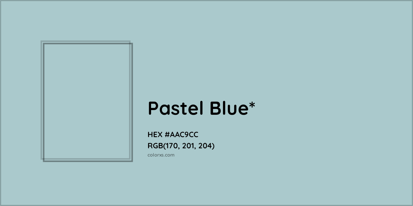 HEX #AAC9CC Color Name, Color Code, Palettes, Similar Paints, Images