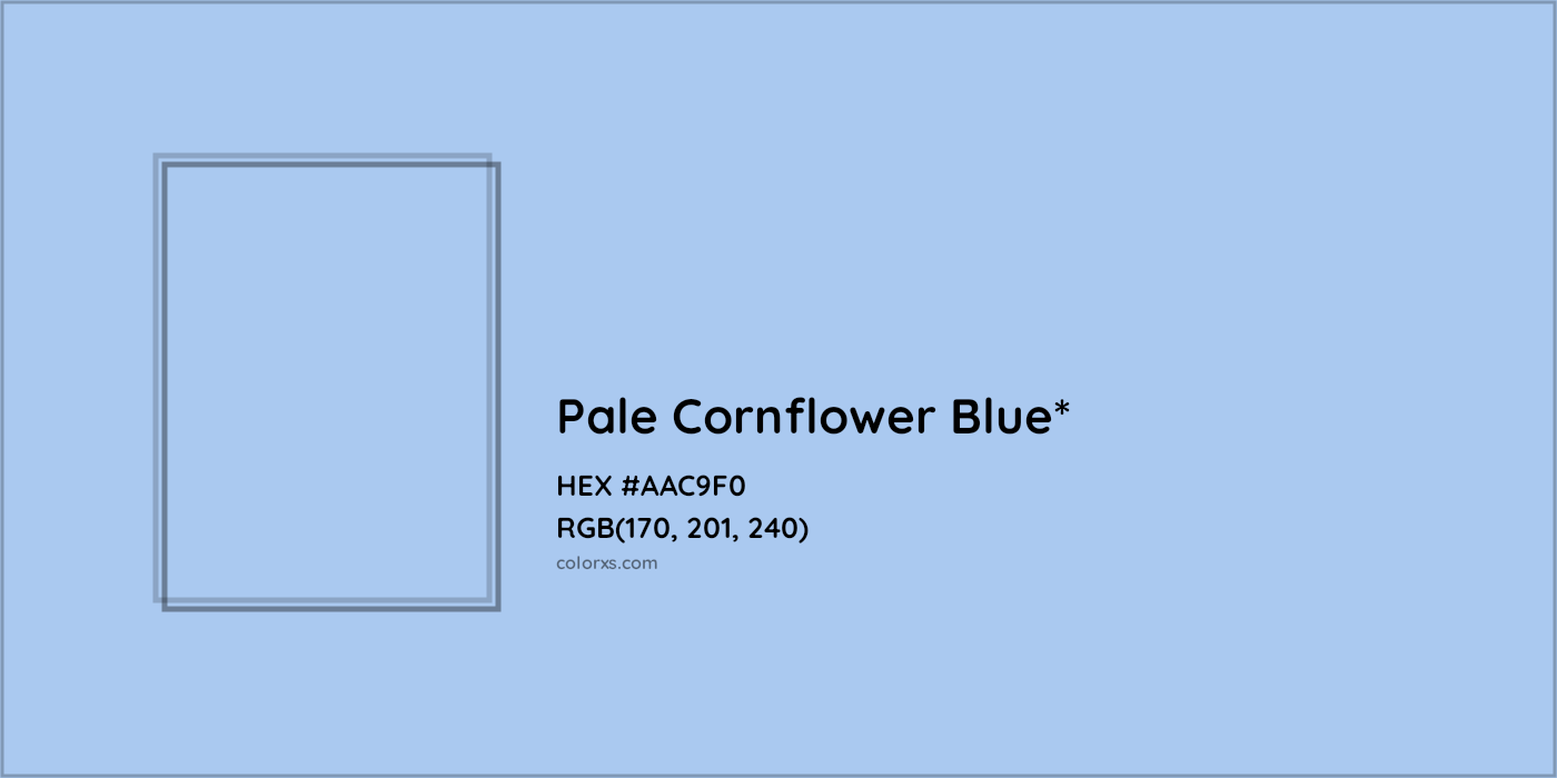 HEX #AAC9F0 Color Name, Color Code, Palettes, Similar Paints, Images
