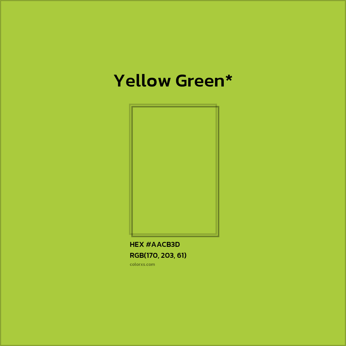 HEX #AACB3D Color Name, Color Code, Palettes, Similar Paints, Images