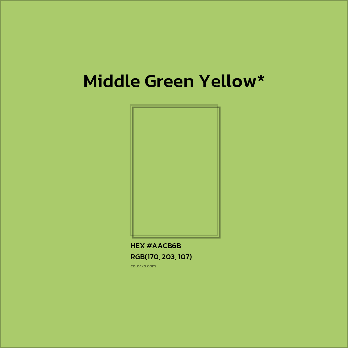 HEX #AACB6B Color Name, Color Code, Palettes, Similar Paints, Images