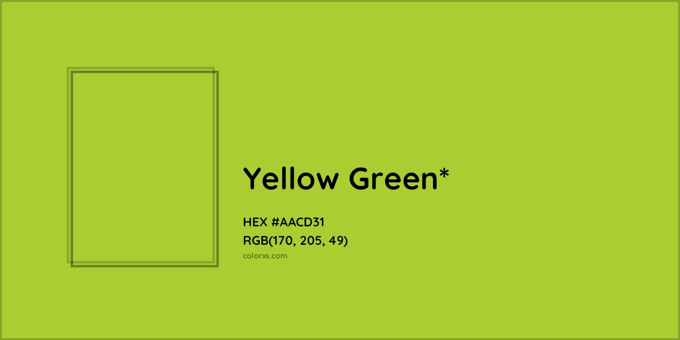 HEX #AACD31 Color Name, Color Code, Palettes, Similar Paints, Images