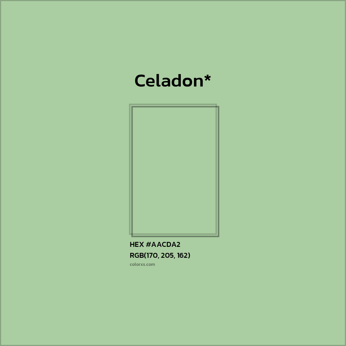 HEX #AACDA2 Color Name, Color Code, Palettes, Similar Paints, Images