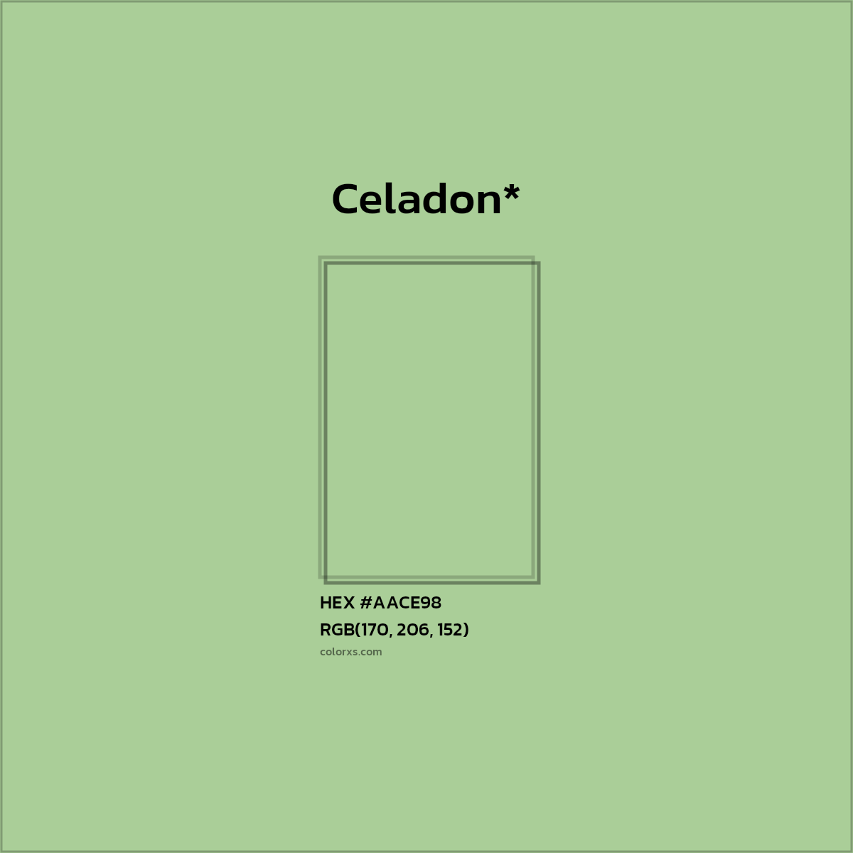 HEX #AACE98 Color Name, Color Code, Palettes, Similar Paints, Images
