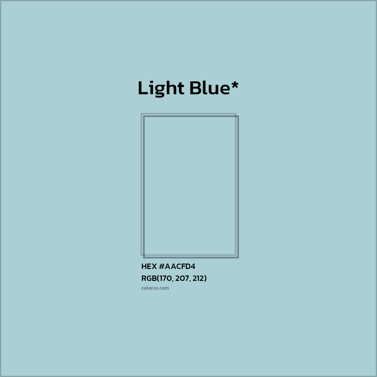 HEX #AACFD4 Color Name, Color Code, Palettes, Similar Paints, Images