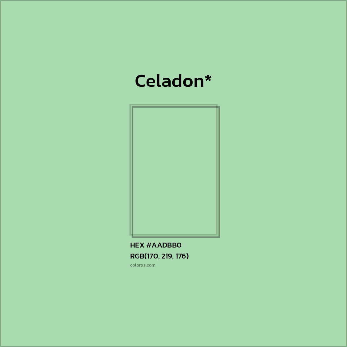 HEX #AADBB0 Color Name, Color Code, Palettes, Similar Paints, Images