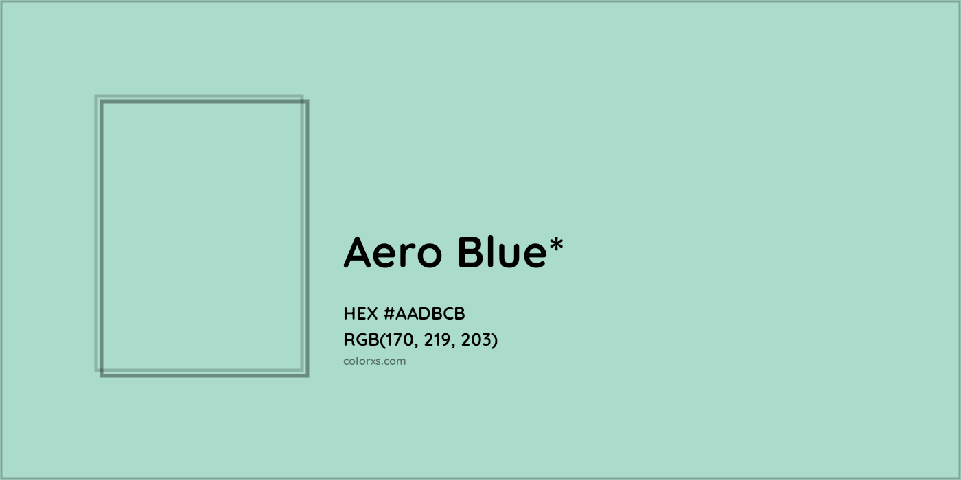 HEX #AADBCB Color Name, Color Code, Palettes, Similar Paints, Images