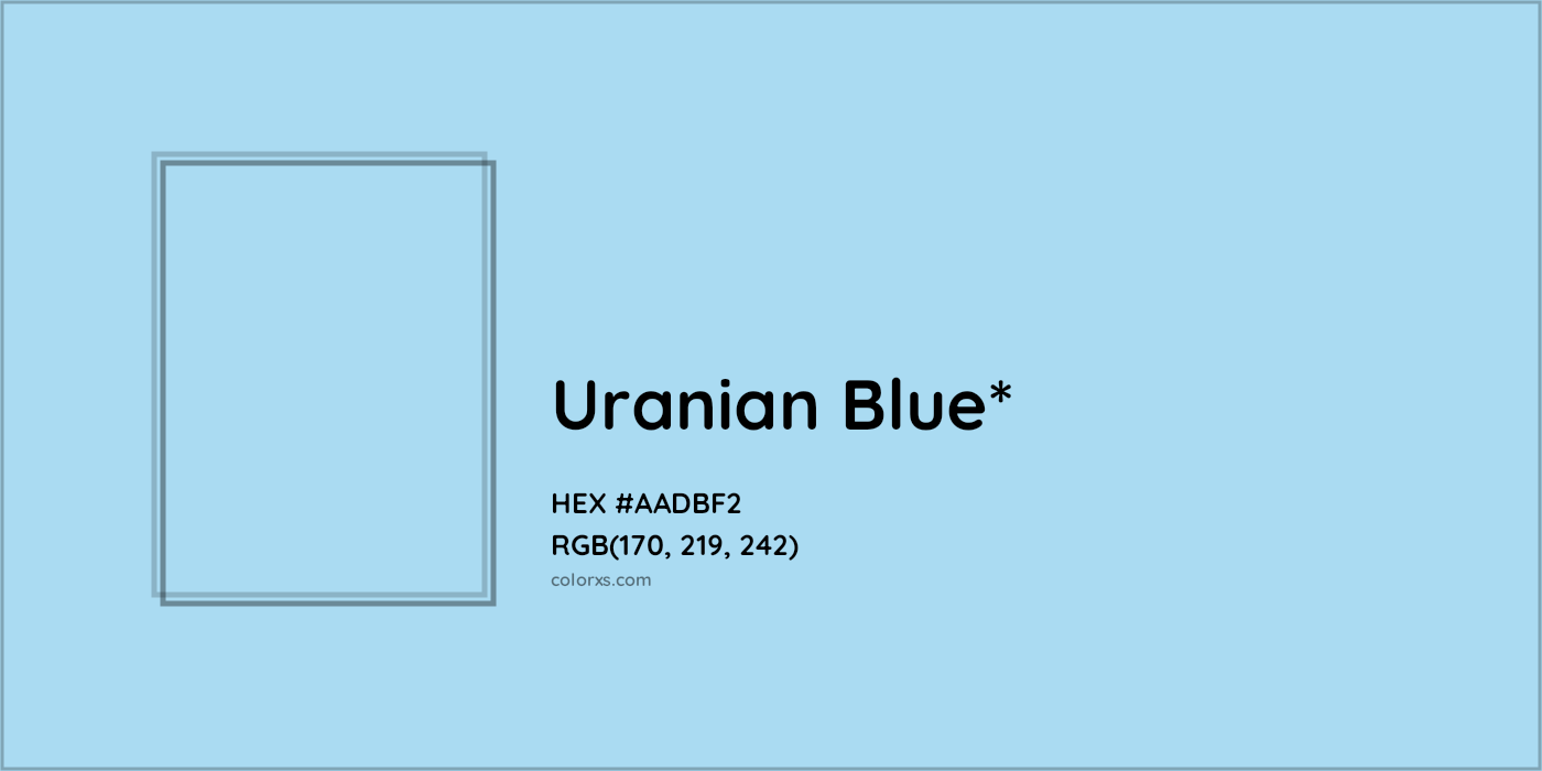 HEX #AADBF2 Color Name, Color Code, Palettes, Similar Paints, Images