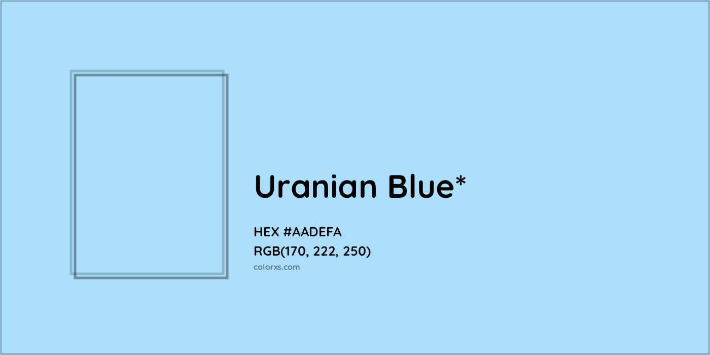 HEX #AADEFA Color Name, Color Code, Palettes, Similar Paints, Images