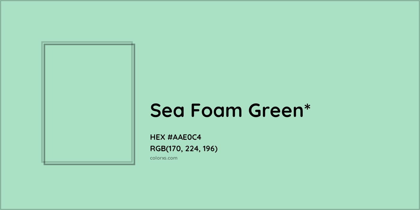 HEX #AAE0C4 Color Name, Color Code, Palettes, Similar Paints, Images