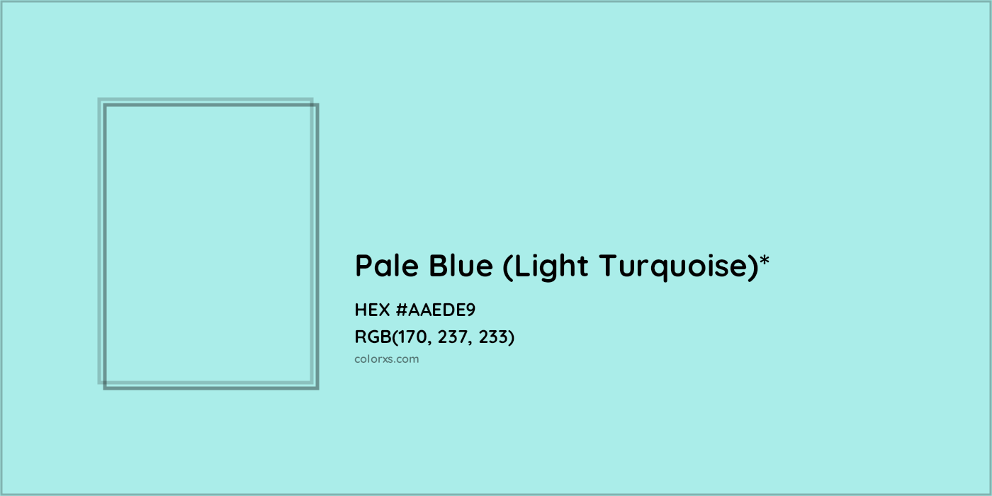 HEX #AAEDE9 Color Name, Color Code, Palettes, Similar Paints, Images