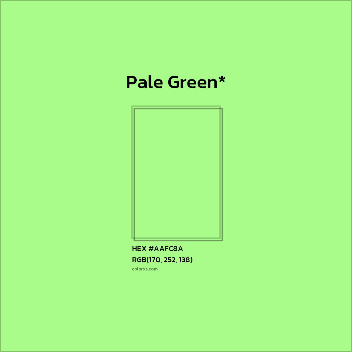 HEX #AAFC8A Color Name, Color Code, Palettes, Similar Paints, Images