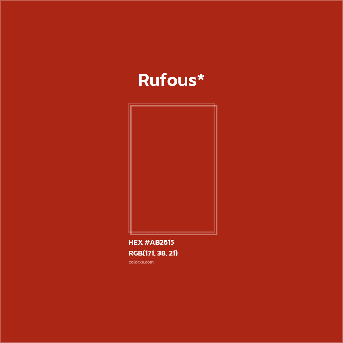 HEX #AB2615 Color Name, Color Code, Palettes, Similar Paints, Images