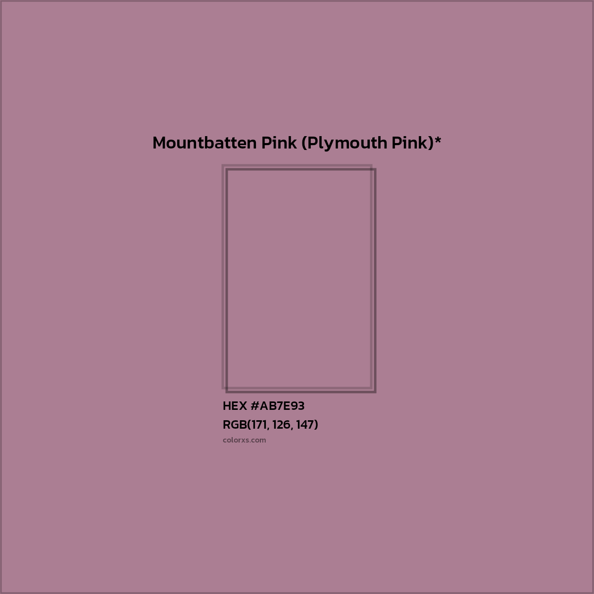 HEX #AB7E93 Color Name, Color Code, Palettes, Similar Paints, Images