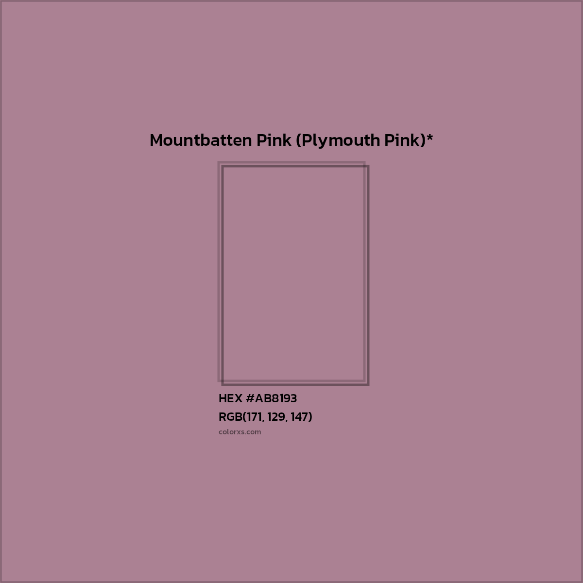 HEX #AB8193 Color Name, Color Code, Palettes, Similar Paints, Images