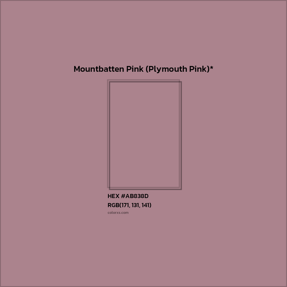 HEX #AB838D Color Name, Color Code, Palettes, Similar Paints, Images