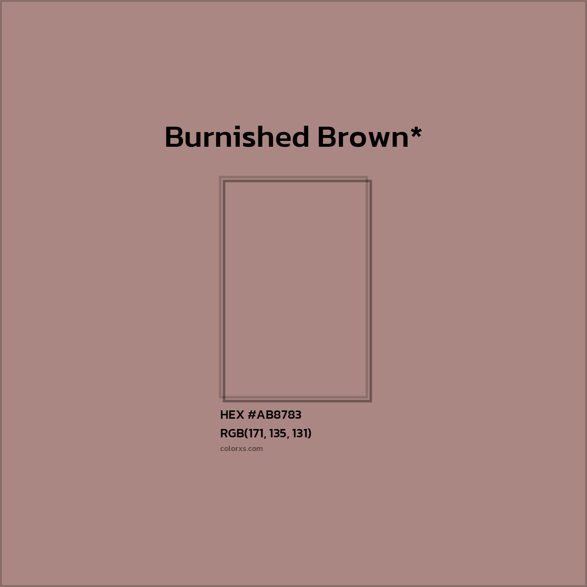 HEX #AB8783 Color Name, Color Code, Palettes, Similar Paints, Images