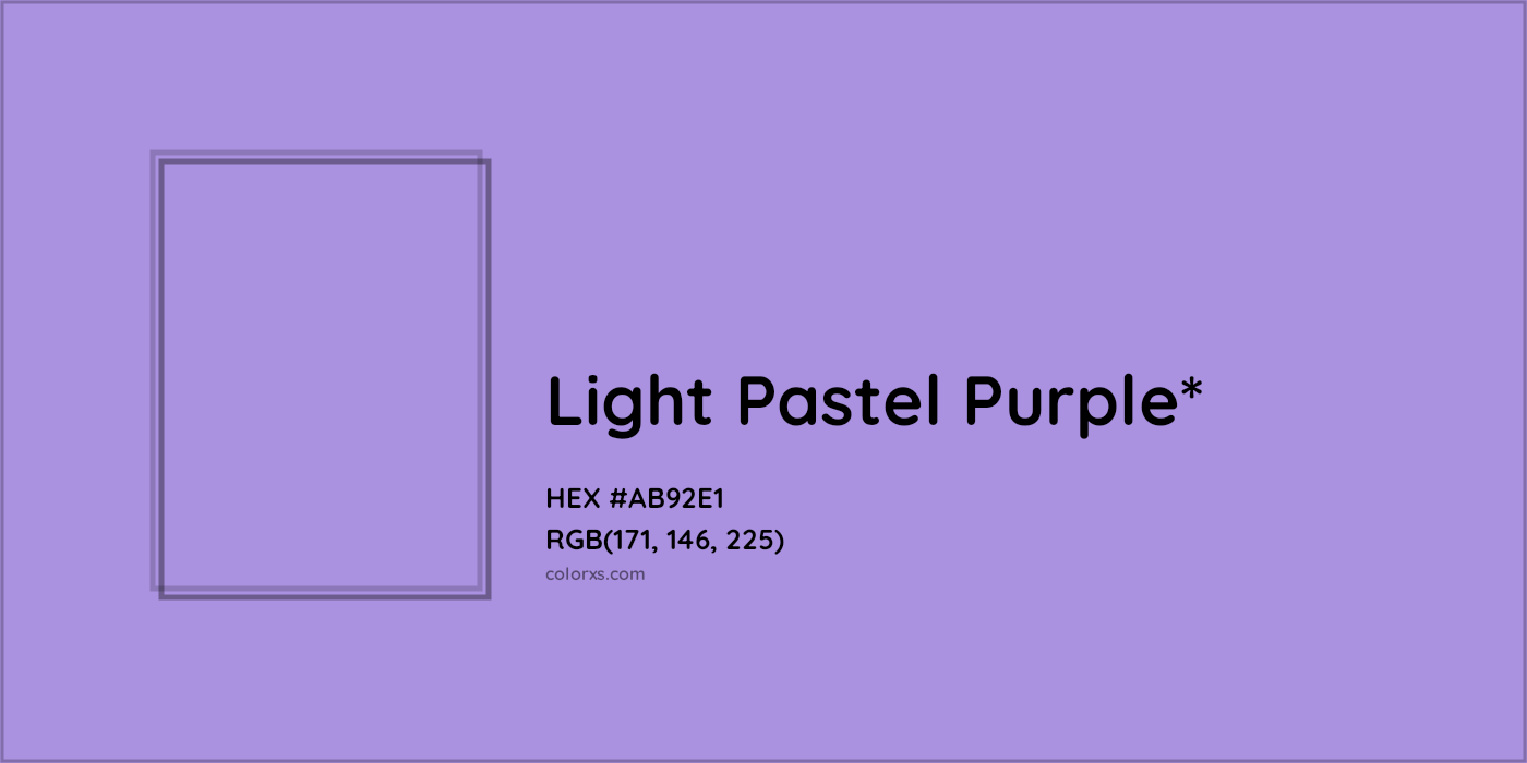 HEX #AB92E1 Color Name, Color Code, Palettes, Similar Paints, Images