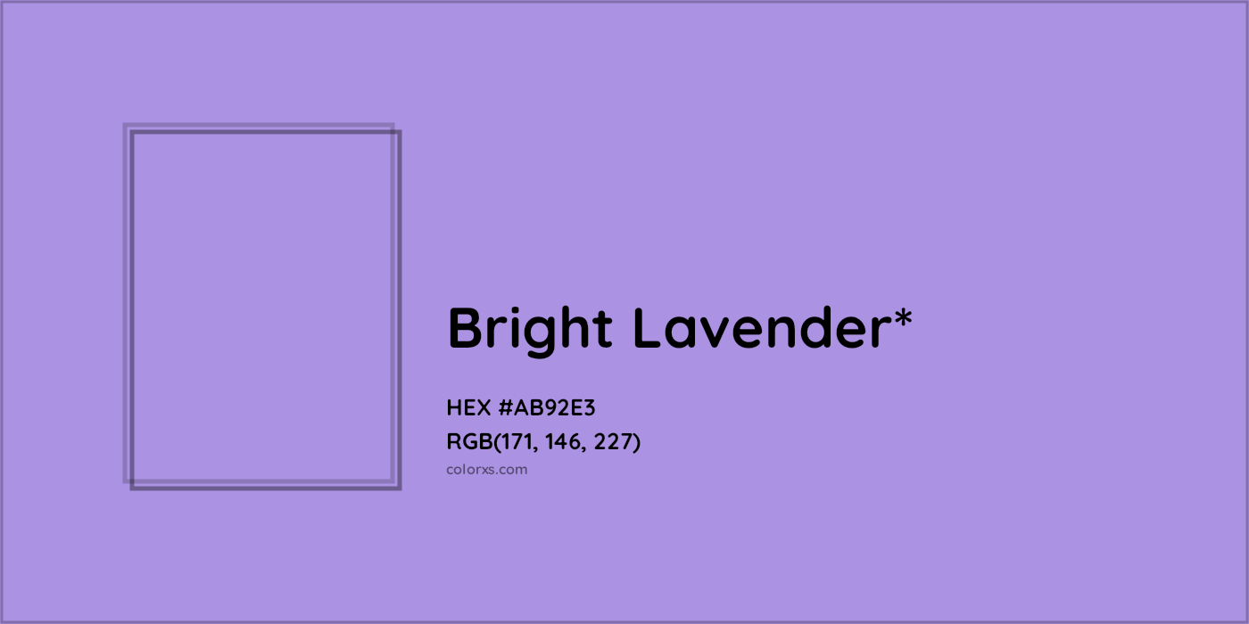 HEX #AB92E3 Color Name, Color Code, Palettes, Similar Paints, Images