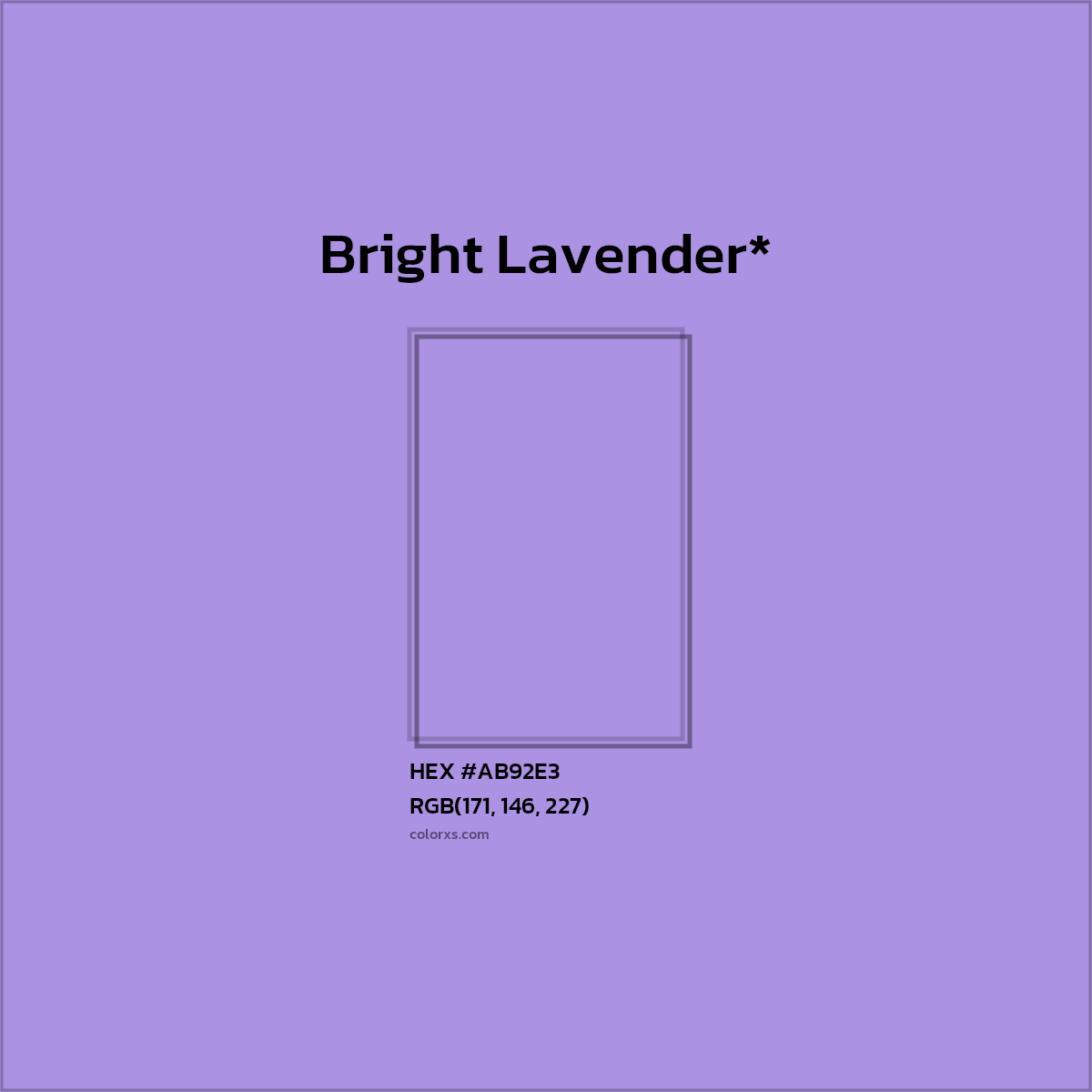 HEX #AB92E3 Color Name, Color Code, Palettes, Similar Paints, Images