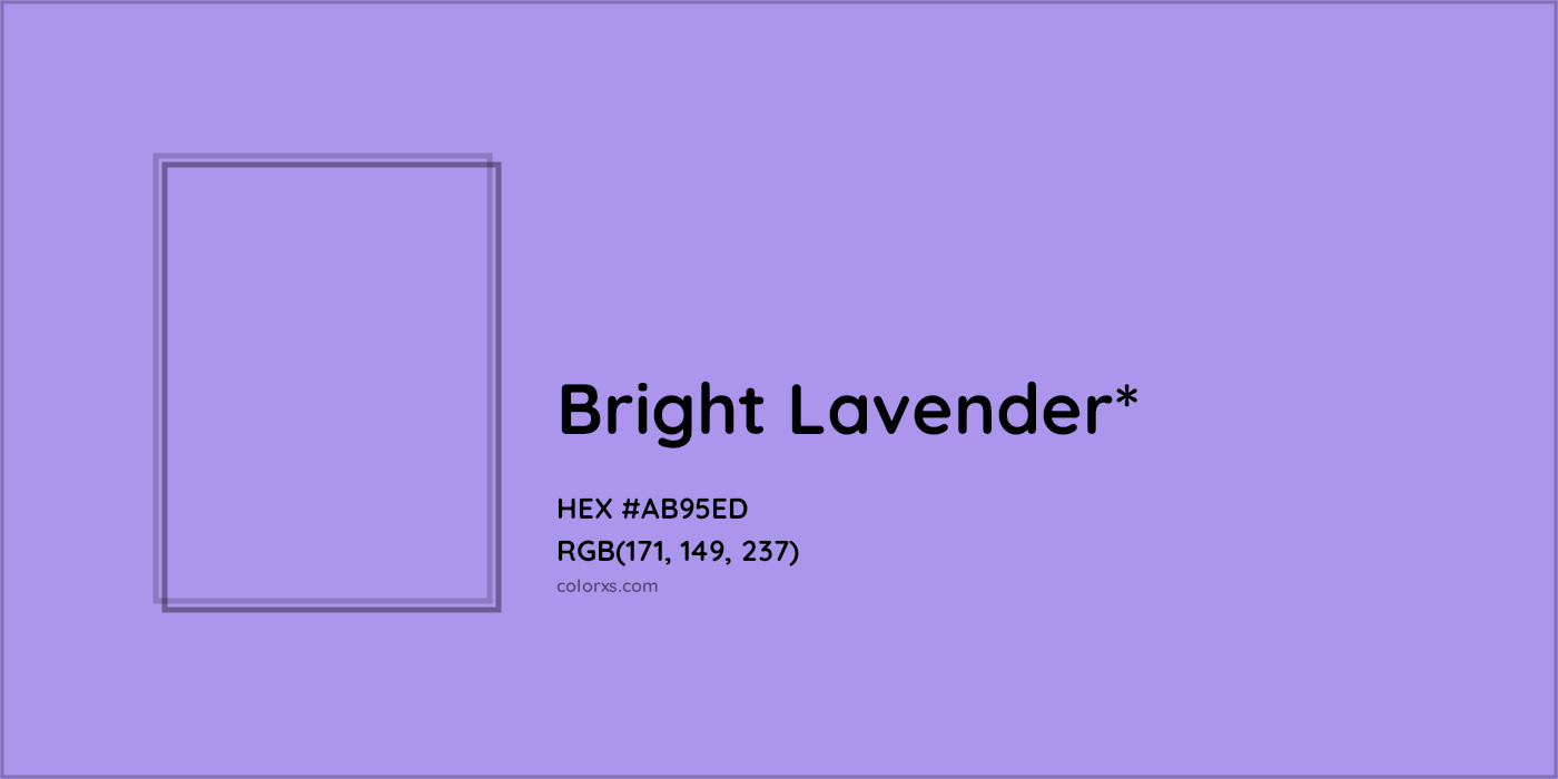 HEX #AB95ED Color Name, Color Code, Palettes, Similar Paints, Images