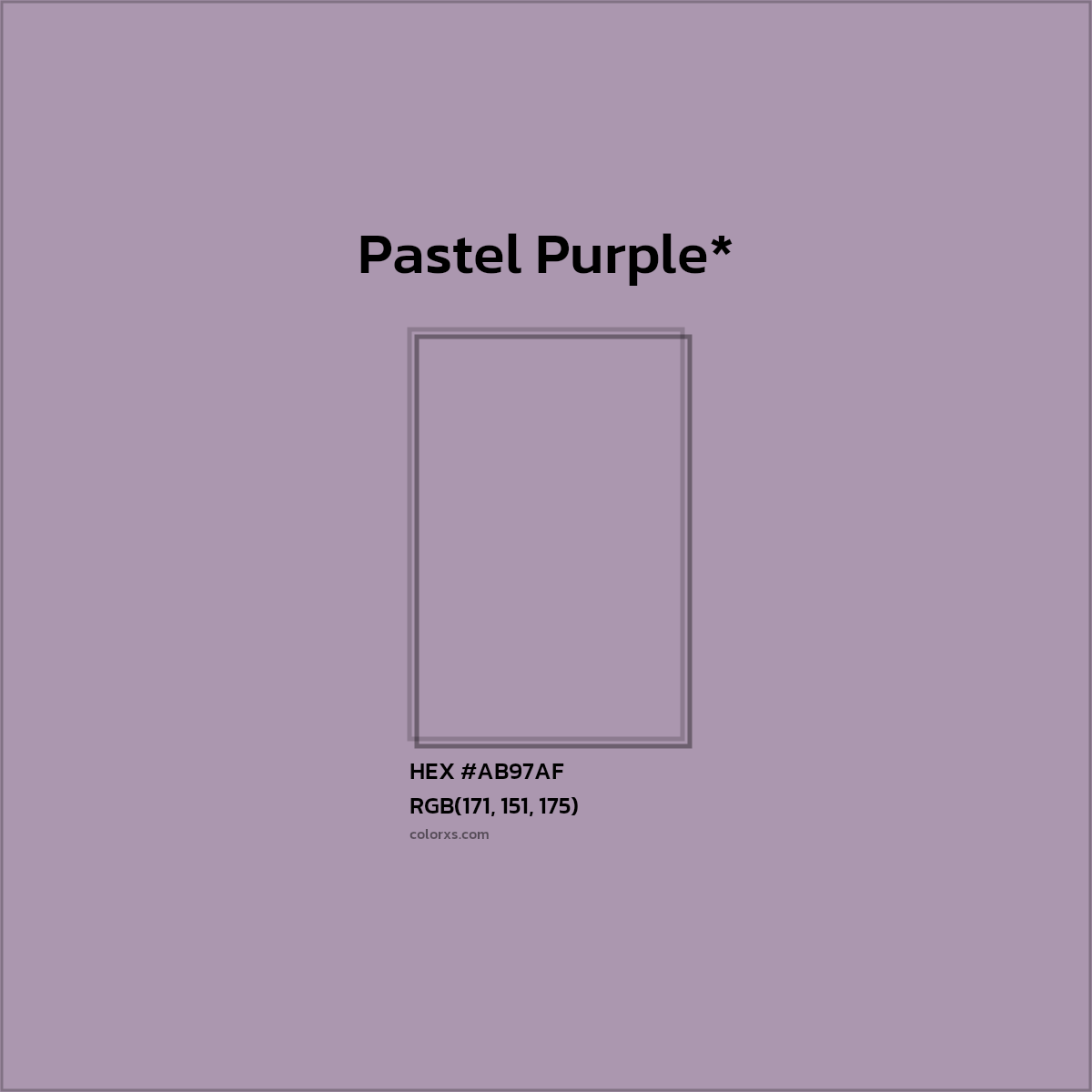 HEX #AB97AF Color Name, Color Code, Palettes, Similar Paints, Images