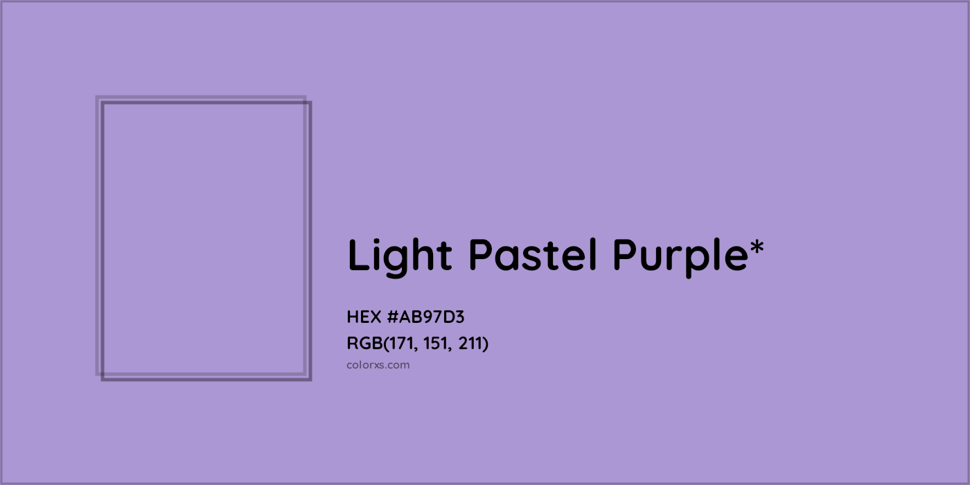 HEX #AB97D3 Color Name, Color Code, Palettes, Similar Paints, Images