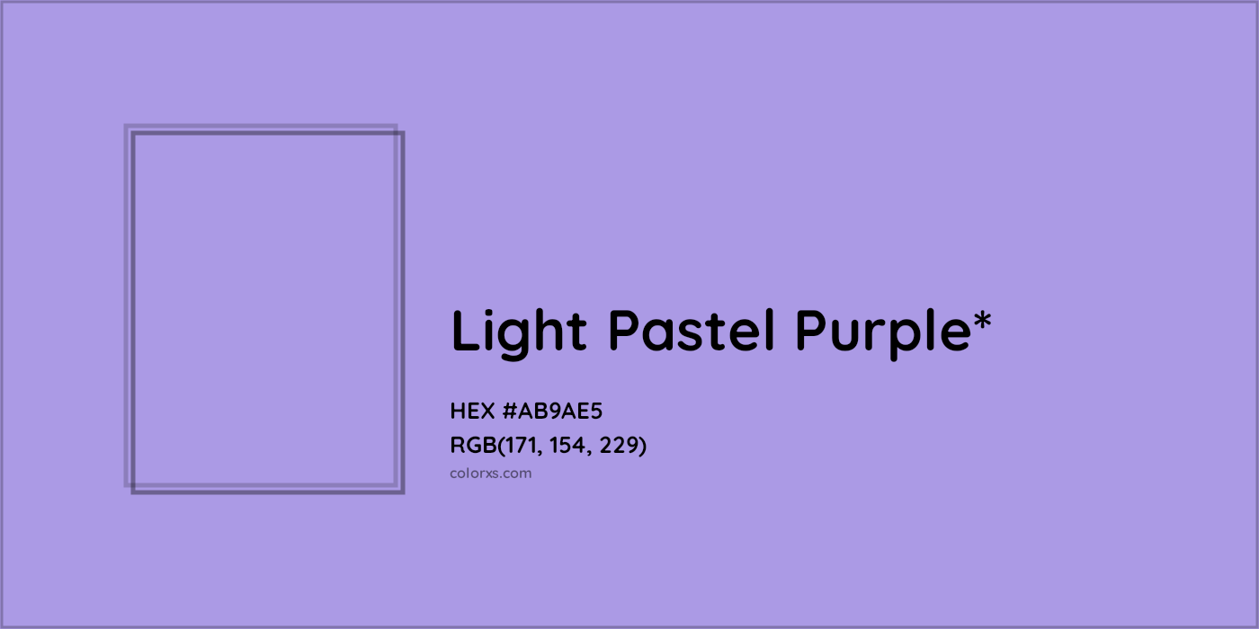 HEX #AB9AE5 Color Name, Color Code, Palettes, Similar Paints, Images