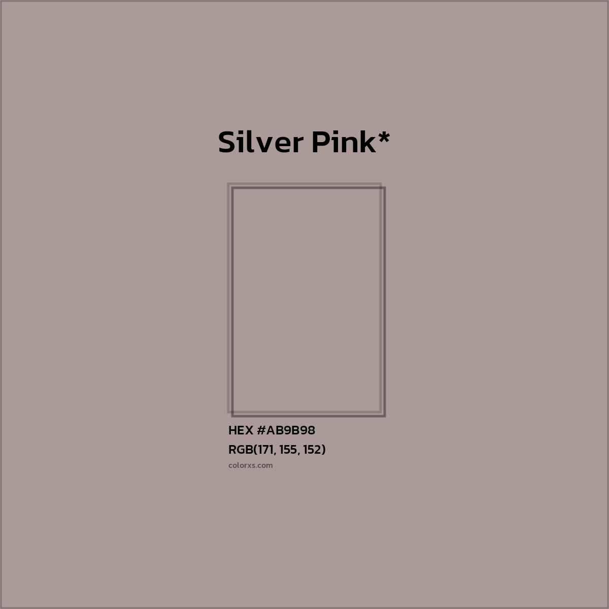 HEX #AB9B98 Color Name, Color Code, Palettes, Similar Paints, Images