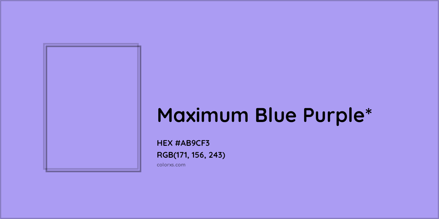 HEX #AB9CF3 Color Name, Color Code, Palettes, Similar Paints, Images