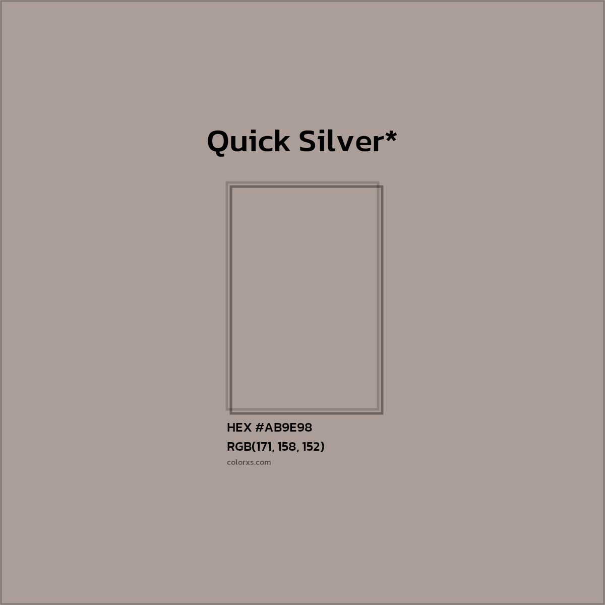 HEX #AB9E98 Color Name, Color Code, Palettes, Similar Paints, Images